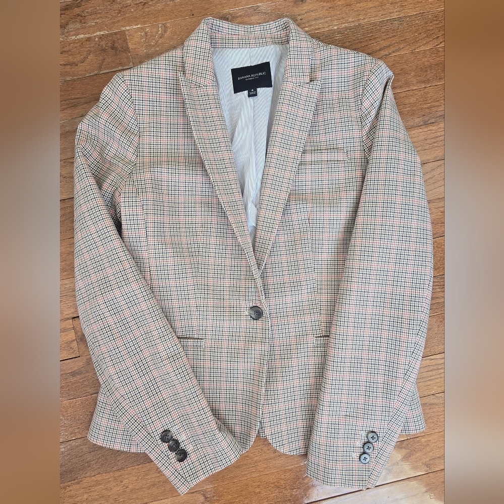 Banana Republic Classic Fit Blazer - Houndstooth / Gen Check